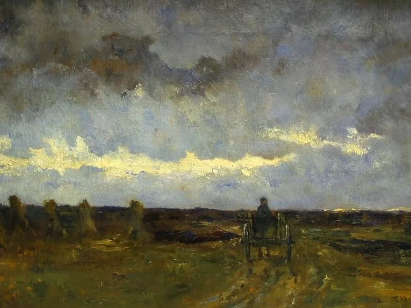 1829-Taco Mesdag - Paesaggio di brughiera